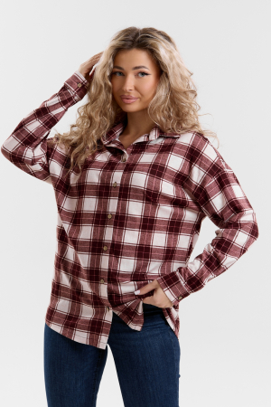 Женская рубашка 36995 / коричневый