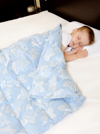 Детское утяжеленное одеяло с лузгой гречихи (регулируемое)