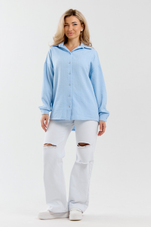 Женская рубашка 36987 / голубой