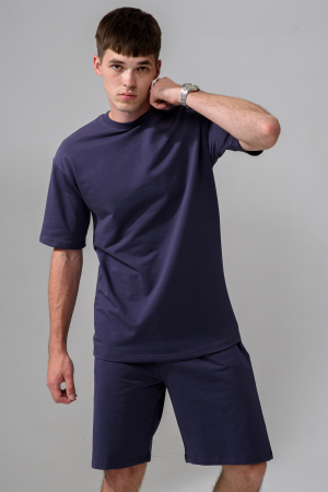 Мужской костюм с шортами 14486 / графит