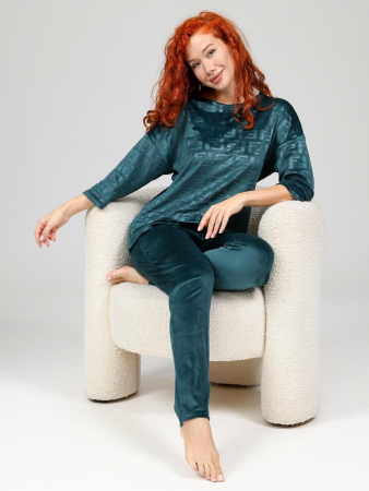 Женский костюм Вениса-Жаккард / изумруд