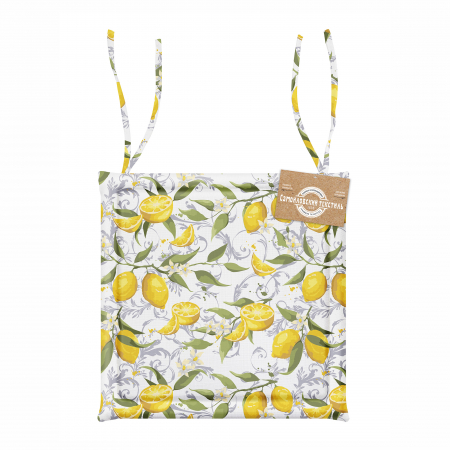 Подушка для стула "Самойловский текстиль" 40/40 Лимонная эстетика