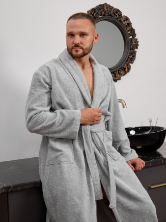 Халат мужской Комфорт-4 / светло-серый