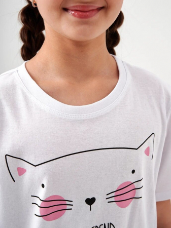 Детская пижама с брюками "Кисонька" короткий рукав