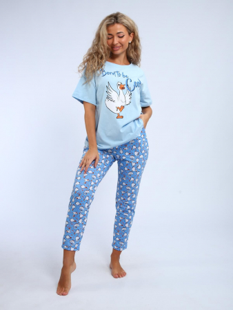 Женская пижама Веселина / голубой