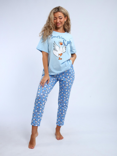 Женская пижама Веселина / голубой