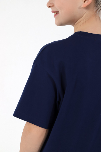 Детская футболка для мальчика Леон-3 / темно-синий