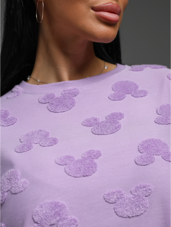 Женская футболка Ирбис / Махра, лиловый микки