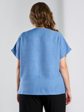 Женская блузка "Женский каприз-3" / синий