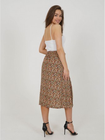 Женская юбка Хельга / Цветы бежевый