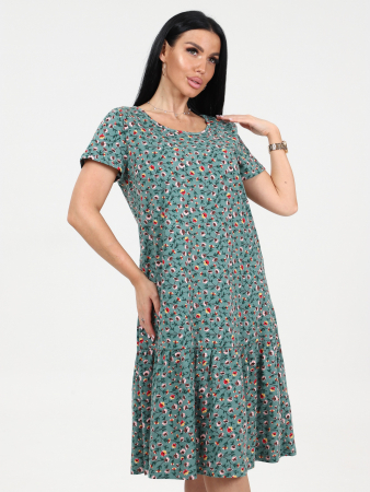 Женское платье М-996 / Цветок зеленый
