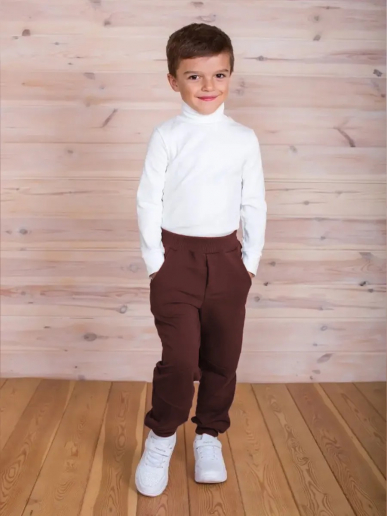 Детские брюки "Конструктор" / Молочный шоколад