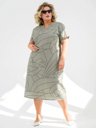 Женское платье "Вологда" 1929-П/л / Хаки