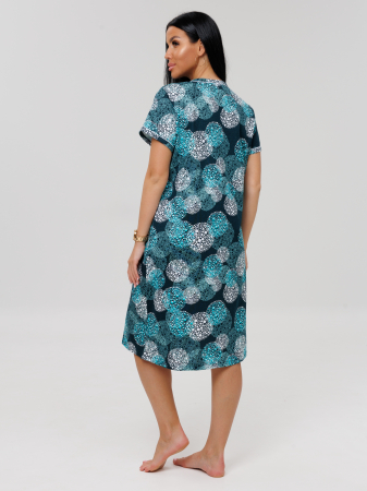 Женский халат Х-95(К) / Бирюзовый (круги)