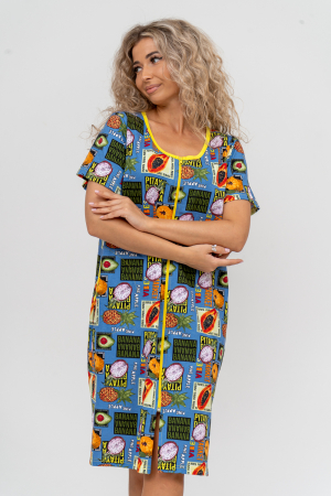 Женский халат 37007 / голубой