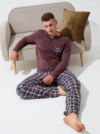 Мужская пижама "Горец" 1097-К / Коричневый