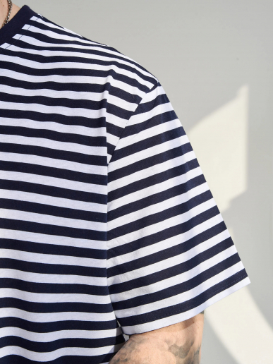 Мужской комплект "Полоса" (шорты) 2459-К / Синий