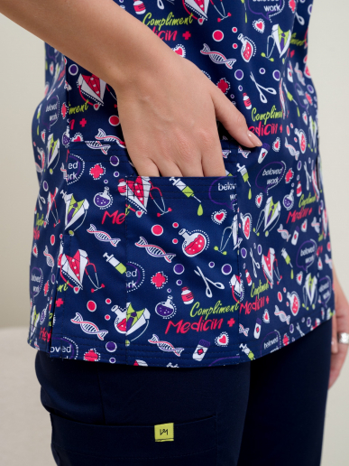 Рубашка медицинская женская М-281(ST14) Элит-145 / Стрейч