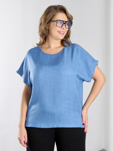 Женская блузка "Женский каприз-3" / синий