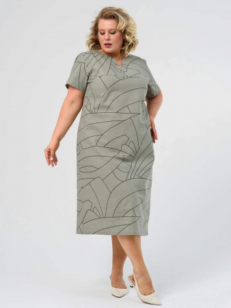 Женское платье "Вологда" 1929-П/л / Хаки