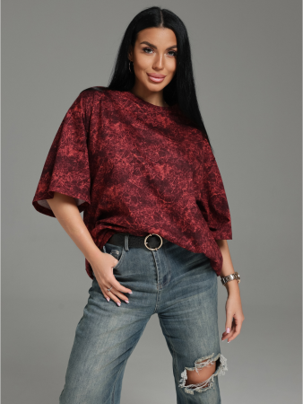 Женская футболка Ирбис / Бордо