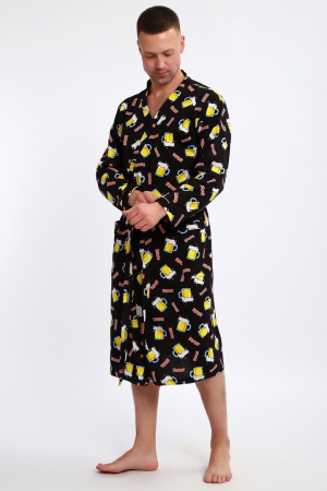 Мужской халат 804 / Пиво, черный