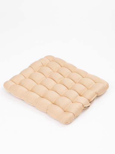 Подушка в автомобиль с гречневой лузгой арт. APG25 / Бежевый