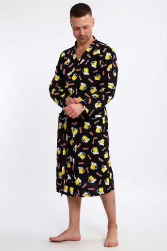 Мужской халат 804 / Пиво, черный