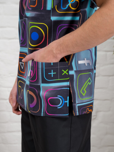 Рубашка медицинская мужская М-286-12357 Поплин