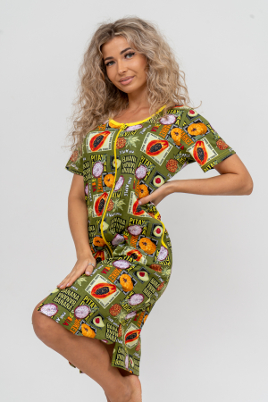 Женский халат 37007 / хаки