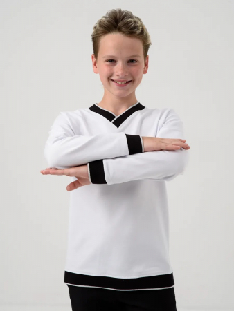 Детская толстовка "Гимназист" / Белый, черный