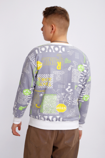 Мужской свитшот 88141 / серый