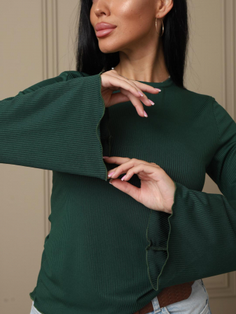 Женский лонгслив мод.2028/4 / Зеленый