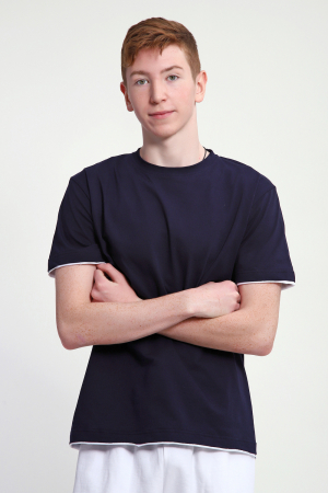 Мужская футболка 83511 / темно-синий