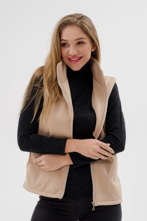 Жилет женский из футера / Латте