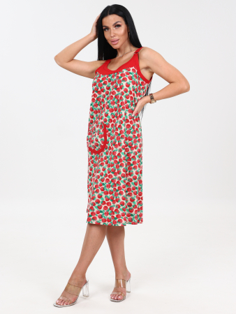 Женский сарафан МАТРЕШКА-2 СК-2206 / Малина на экрю