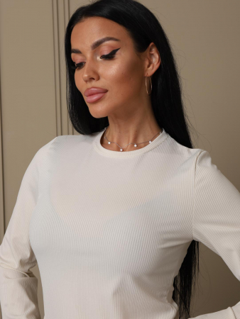 Женский лонгслив мод.2028 / Молоко