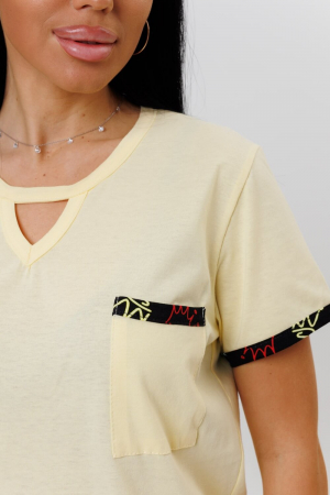 Женский костюм с шортами 2142/2 / Желтый