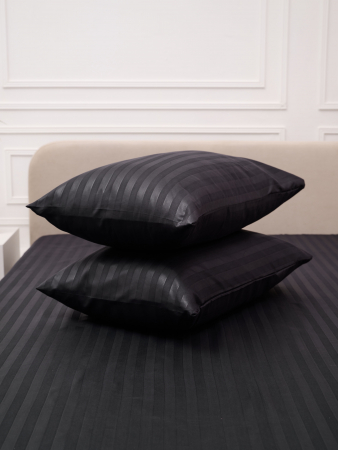 Постельное белье микрофибра-страйп / Графит