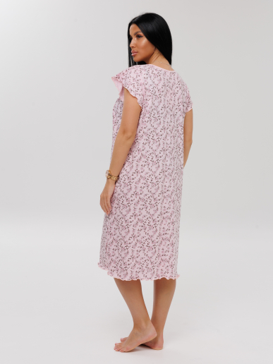 Женская сорочка Сор-71(К) / Светло-розовый (цветы)