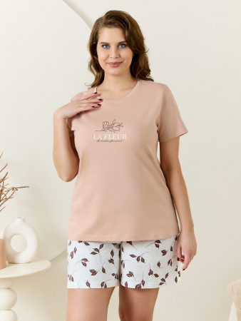 Женская пижама Рельеф-3 П-507 / бежевый