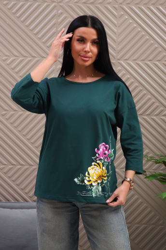 Женская туника 29537 / изумрудный