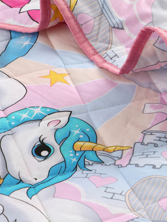 Покрывало стеганое детское поплин / Карусельки