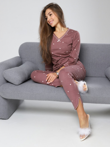 Женская пижама П-150 / сердечки
