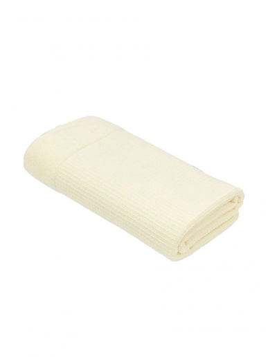 Махровое полотенце УЗБ Дабл м7736_04 L / Кремовый