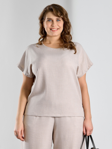 Женская блузка "Женский каприз-3" / бежевый