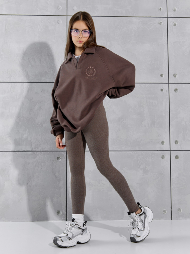 Брюки для девочки Силаник-1 / шоколадный