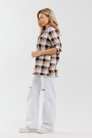 Женская рубашка 36988 / коричневый