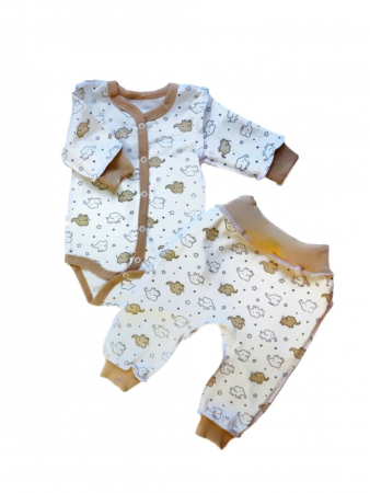 Детский комплект боди и штанишки КМП_2ПР_БШТН_ФП