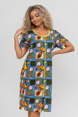 Женский халат 37007 / голубой